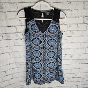 Sleeveless Blue Dress with Necklace